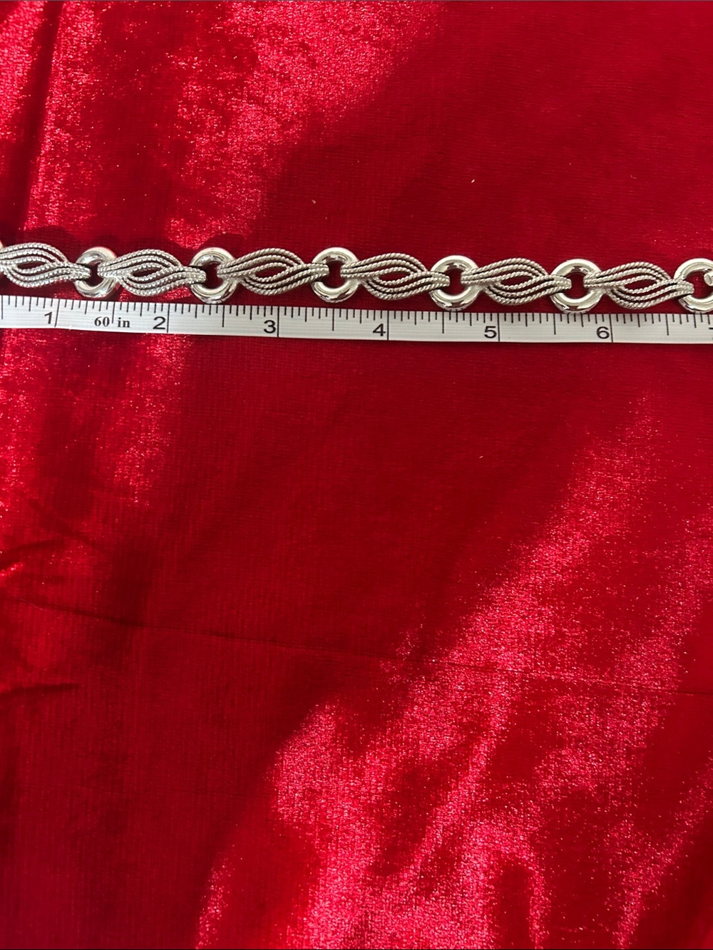 Trifari Silver-Tone Twisted Link Necklace